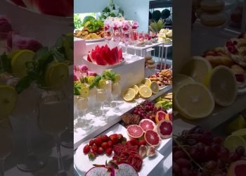 Buffet table styling ???????????? #decor #birthday #wedding #party #viral #event #fyp #foryou  #youtubeshorts