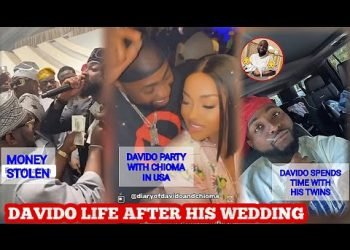 DAVIDO CRIES out over his STÒLEN WEDDING MONEY, Party with Chioma after Wedding in USA