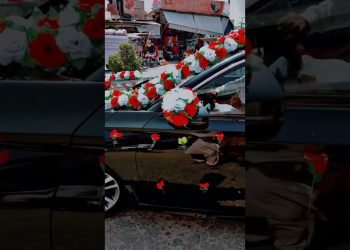 Wedding Automobile decorations fresh Flowers decorations ????????????????????
