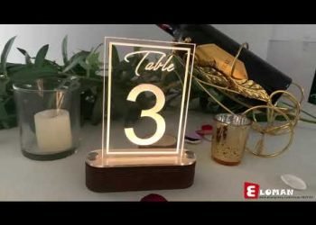 LED wedding table numbers