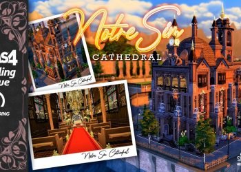 WEDDING VENUE Sims 4 NO CC | NotreSim Cathedral | My Wedding Stories | Stop motion