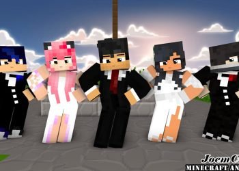 COUPLE DANCE W/ WEDDING DRESS & SUITS | CHICKEN WINGS MEME | SHUFFLE DANCE – Minecraft Animation