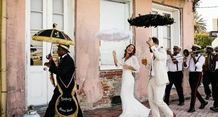 new orleans wedding second line parade