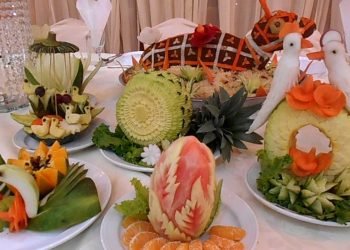 Wedding food table decoration  at sena maloncho