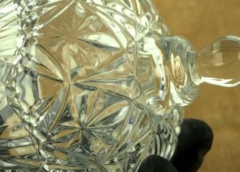 Heavy Duty Glass Crystal CandyJar Apple Vase Wedding BabyShower Home Table Decor