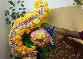 Wedding reception stage decoration idea/The best way to decorate wedding stage/Flower stage design tutorial