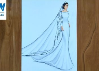 Wedding Dress Drawing | Learn how to draw a marriage girl | Girl Drawing