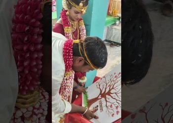 Beautiful wedding memories Finger print tree ???????? #shorts #artist #event #art #love