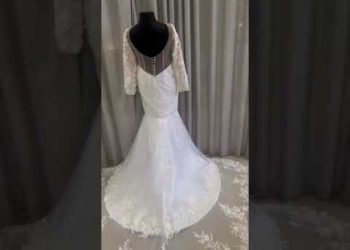 Order 502 Video 1 Mermaid Wedding Dress With Removable Skirt