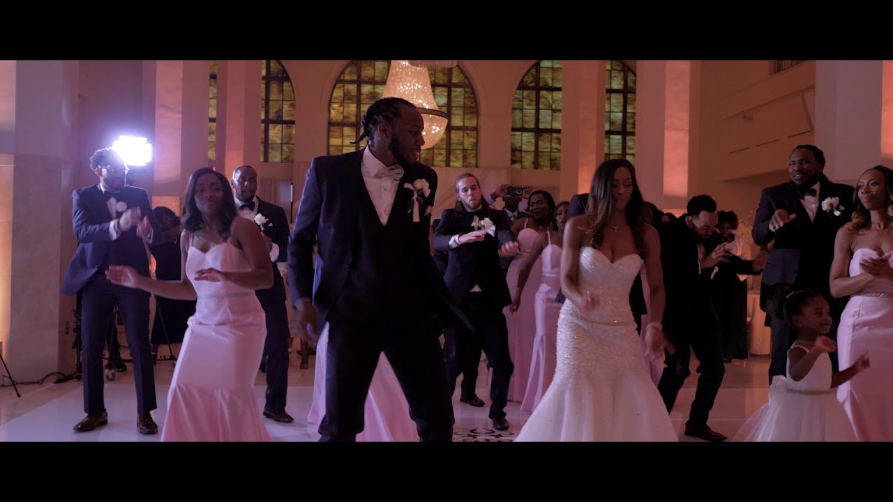 This wedding party is LIT!