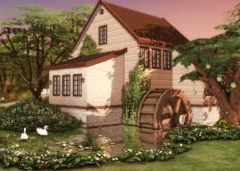 The Sims 4 Cottage Living The Old Mill House Wedding Venue & Bar Stop Motion and Story