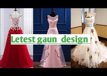 letest gawn design for wedding party'