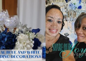 Royal Blue and White Wedding Table Decorations