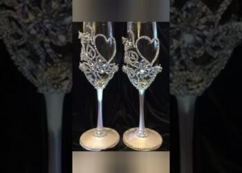 Wedding champagne glasses table decor  ideas 2022/ wedding  decoration  ideas diy glass 2022