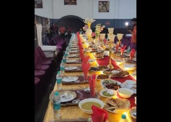 My Brother wedding Walima dinner table.