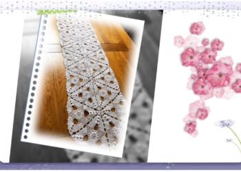 The best way to crochet long table runner with triangular  motifs