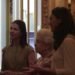 The Queen and The Duchess of Cambridge view the Royal Wedding Dress Exhibition