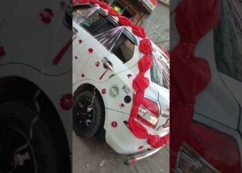 Beautiful wedding automobile decorations |bridal#cardecoration#ytshorts#youtubeshorts#viral#vlog#