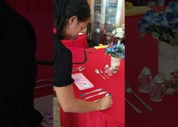 English Table Set Up #tablesetup #homeeconomics #art #performance #shortvideo #learning #learn