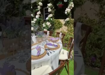 Heaving Rustic Event Table Design with Lavender at The Secret House of Ivy 🍃 Downey, CA