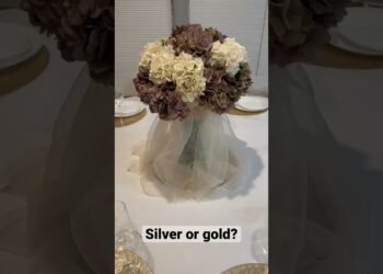 Party and wedding table decor! Silver or Gold? Easy but elegant, complete decorative rentals