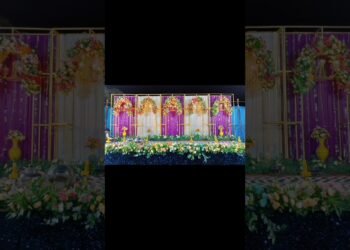 Easy wedding stage | Reception party stage #wedding #viralvideo #shortvideo