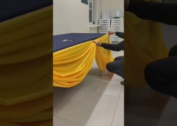 SWAG OR SCALLOP DESIGN TABLE SKIRTING TUTORIAL #diy #tableskirting