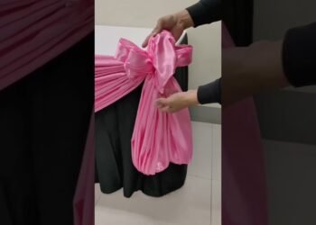 FLOWER FOLD CRUMPLED DESIGN TABLE SKIRTING TUTORIAL #tableskirting #diy #backdropdesign