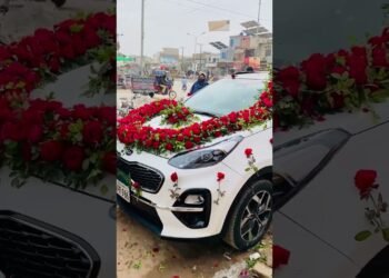 Wedding Automobile decorations fresh Flowers decorations 🌹🌹🥰😎🥰