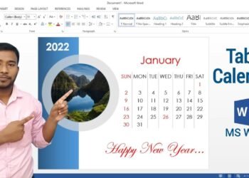 The way to Design a Table Calendar in Microsoft Word | Desk Calendar Design in MS Word