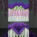 PURPLE AND WHITE COMBINATION BACKDROP AND TABLE SKIRT SET DESIGN TABLE SKIRTING IDEAS #diy