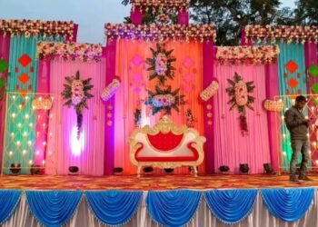 wedding stage decoration design ideas 💡|| 2025 latest and trending models party decoration| #shorts