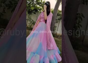 Trending organza lehanga cutting and stitching step-by-step DIY lehenga/ long dress/ frill lehenga
