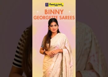 Binny Georgett Saree – 👆 Perfect for party wear | బిన్నీ జార్జట్ సారీస్ #shorts #fancysarees