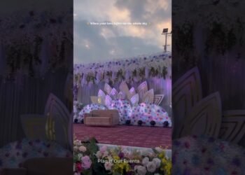 Decoration is wending stage decoration  wedding  reception