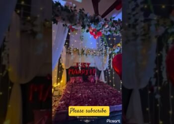 wedding bed design in balloon #wedding #weddingdecoration #decoration #event #party #song #love