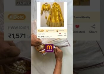 Unboxing Meesho ki lehenga choli #meesho #shorts #unboxing #viral #ytshorts #trending