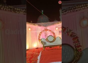Program Stage Design Cross Stage 24×18 Wedding Mandap decoration ideas wedding stage #receptionstage
