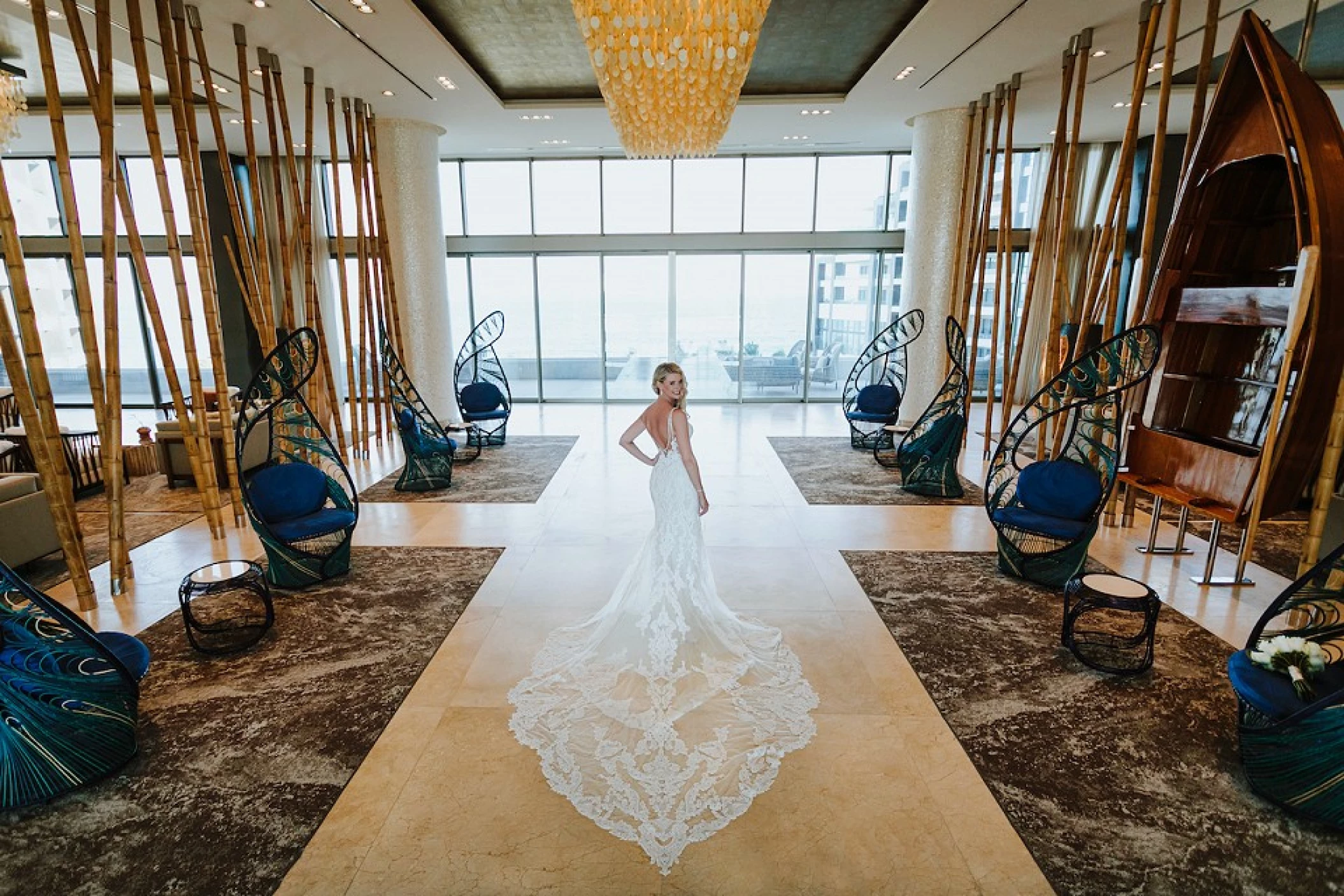 Wedding reception table setting at a Los Cabos all-inclusive resort, showing the dinner service that is often priced separately from the wedding package