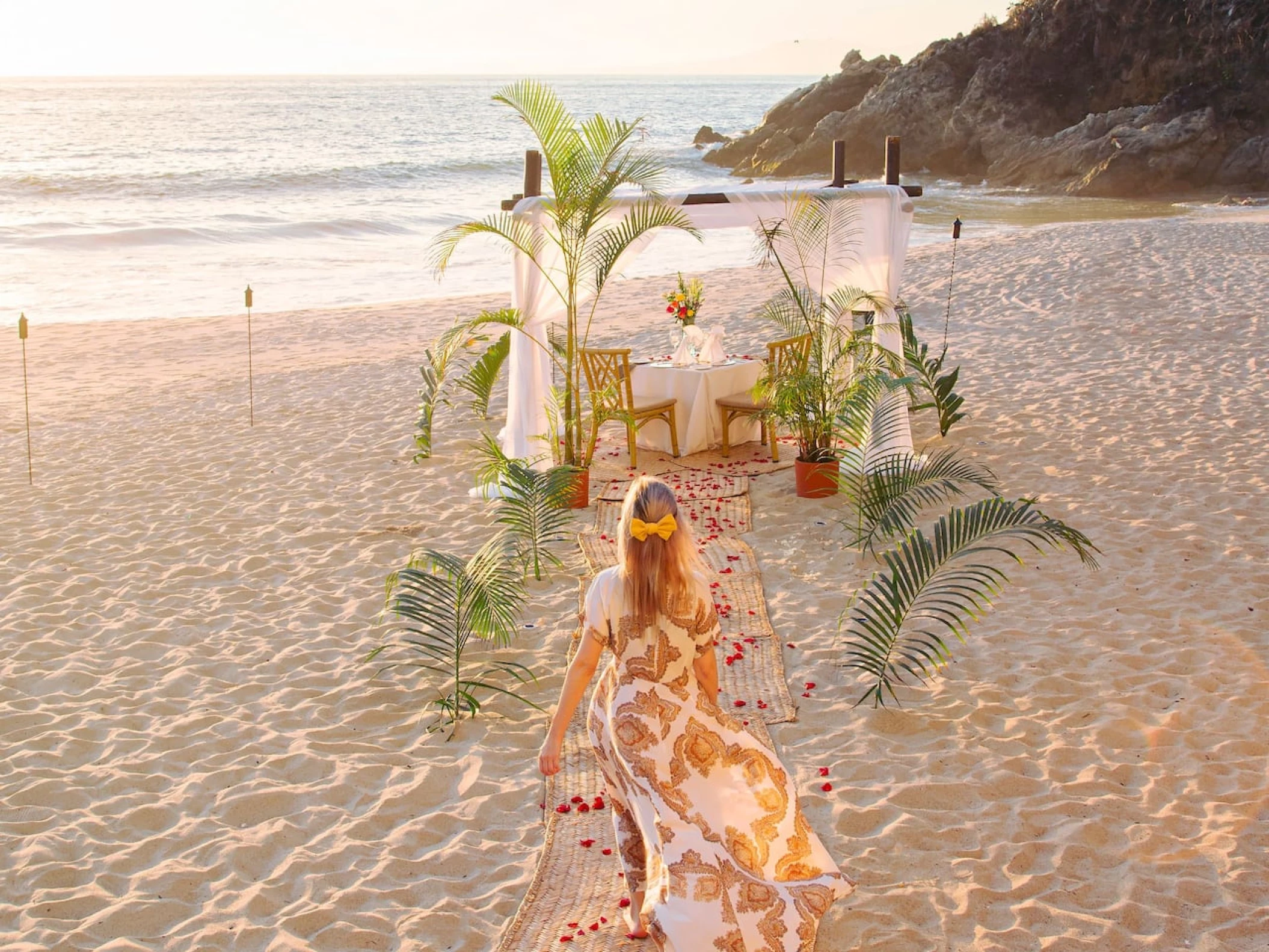 Terrace wedding reception venue overlooking the ocean at Hyatt Ziva Vallarta