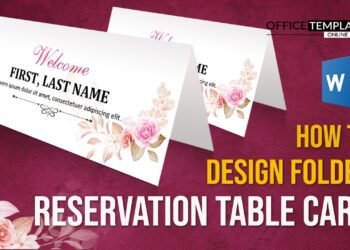 How you can Design Table Reservation Name/Place Card In MS Word – DIY Tutorial