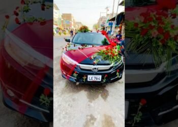 Black Honda Civic Decor for Wedding | Barat Day Automotive Decorations |#youtubeshorts #viralvideo#ytshorts