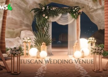 The Sims 4 – 💍Tuscan Baía Dell' Amore Wedding Venue – Relaxing Speed Construct ASMR (CC Links)