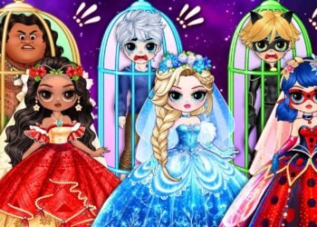 DRESS WEDDING Couple Disney Princess Elsa & Ladybug Rescue the Prince | Best DIY Fashion Paper Dolls