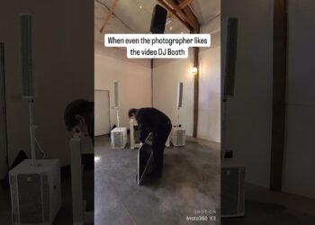 When even the photographer like the marriage DJ booth #djsetup