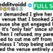 My sister demanded I give her my wedding venue that I booked 2 years ago because she got engaged..