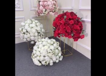 70cm Big Wedding Table Flower Rose Artificial Flower Ball Wedding Party Backdrop Decor Customized