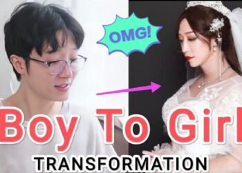 Boy trying on Wedding Dress | Boy to Girl Transformation 💅👸💞  #makeup  #weddingdress #crossdresser