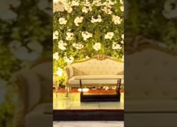 Latest design White Flower Theme // wedding stage decoration ideas. #wedding #weddingstage #yt #shorts