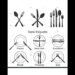 Cutlery Signs table etiquette set.🍽